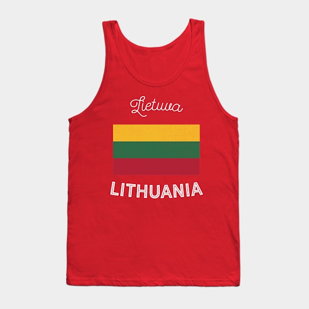 Lithuania Flag Tank Top by phenomad